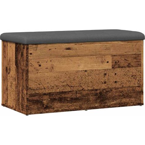 Maison Exclusive - Sitzbank mit Stauraum Altholz-Optik 82x42x45 c