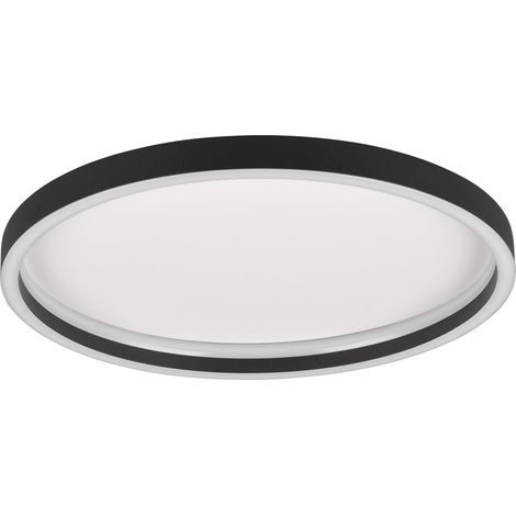 LED plafonnier Rotonda R64502132, métal noir mat, plastique, avec LED 20 Watt (1/5)