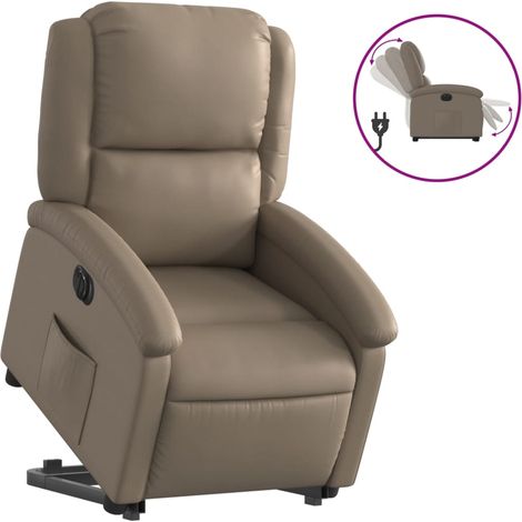 Fauteuil de Salon，Chaise，Fauteuil inclinable électrique cappuccino similicuir CFW807944 (1/5)