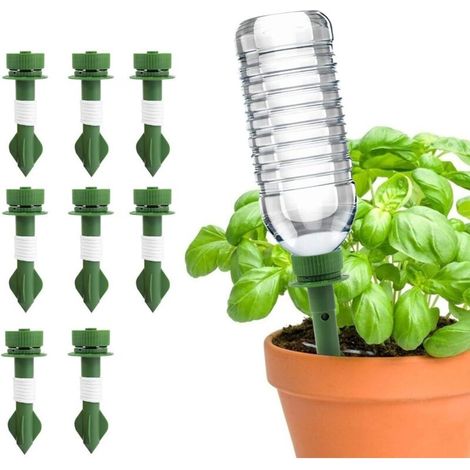 Automatisches Bewässerungssystem mit 8 Spikes, Keramik-Gießtöpfen, automatischem Tropfbewässerungssystem für die Feiertage (1/4)