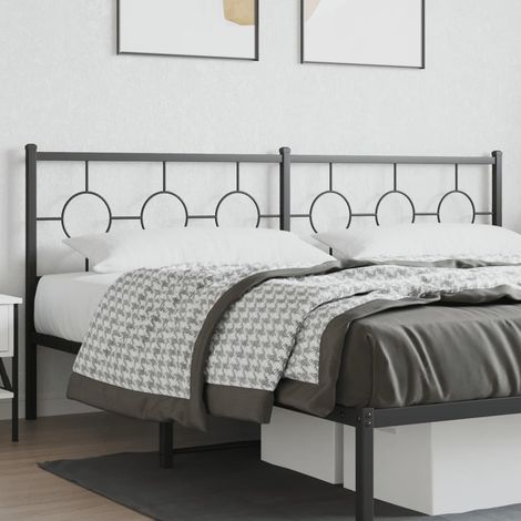 Ersatz-Kopfteil Metall Schwarz 200 cm