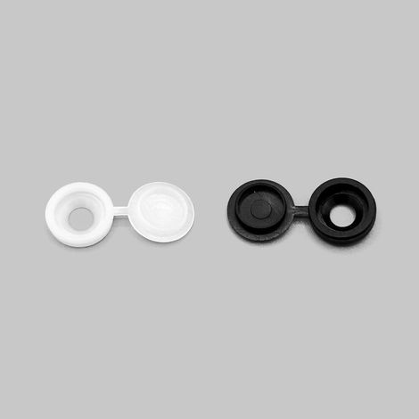 Cache visBouchon vis en Améliore l'apparence et protège Les vis50 Noires et 50 Blanches 100 pièces Plastique (1/4)