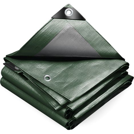 VOUNOT 1.5x6m Tarpaulin Heavy Duty 240 g/m² Waterproof Tarp Green