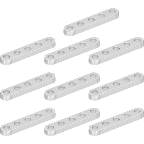 10 supports droits plats de fixation en aluminium 4 x 8 mm pour équipements d'ingénierie robotique 3102-0005-0040 (1/5)