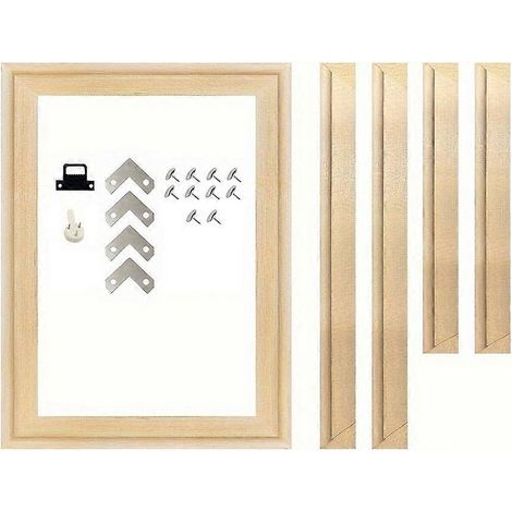 Lot de 2 châssis en bois 30 x 40 cm à monter soi-même, kit de cadres pour toile – Facile à assembler, kit de cadres en bois pour peinture à l'huile (1/5)