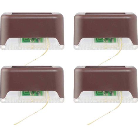 Solarleuchten für den Außenbereich – IP65 wasserdicht – Warmweiß – Für Zaun, Terrasse, Garten, Pool – 4er-Pack (1/5)