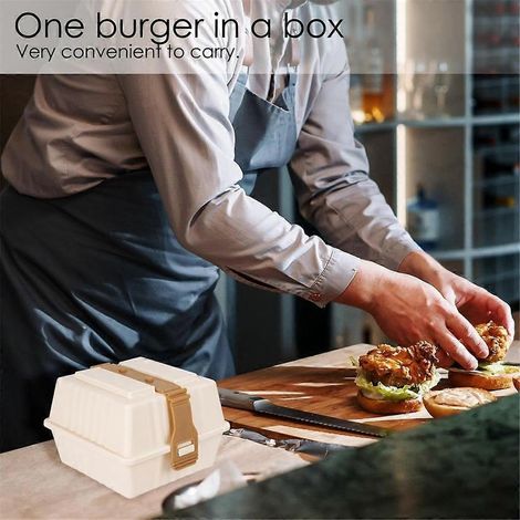 Set mit 2 wiederverwendbaren Sandwichboxen für Camping und Familienpicknicks – Multifunktionale Lunchbox mit Deckel (1/4)
