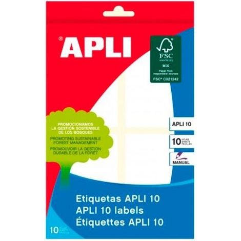 01659 etiqueta autoadhesiva Rectángulo Permanente Blanco 40 pieza(s)
