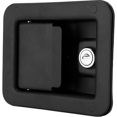 Verrou de porte de voiture en acier inoxydable avec 2 clés, pièce de rechange pour remorques, camping-cars et camions (1/5)