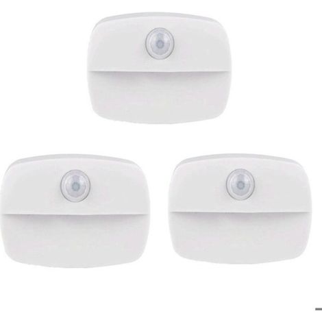 3 Pack LED Night Lights with Motion Sensor, Wireless Battery Powered Wall Light for Stairs, Hallways, (1/5)