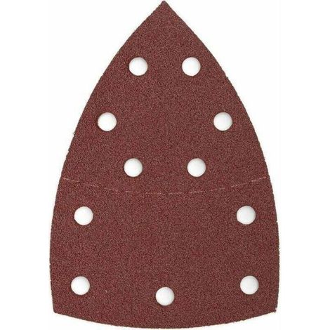 Papier De Verre Triangulaire - 105 x 152 mm - Grain 80 - Pour Ponceuse Multifonction - Lot De 50 (1/4)
