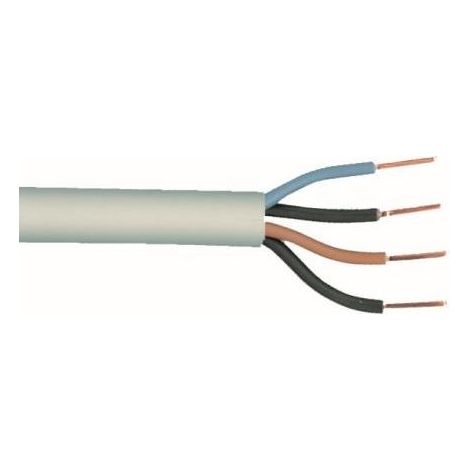 Schlauchleitung H03VV-F 4 x 0,75 - 5 Meter, weiß Kabel & Leitungen