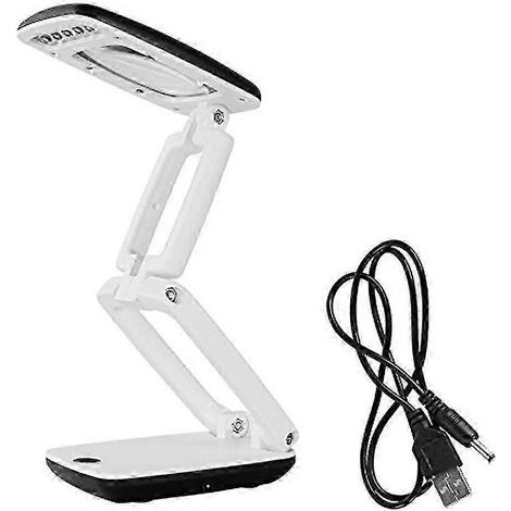 Lampe loupe de bureau sur pied avec éclairage LED / Loupe de poche portable pliable (1/5)
