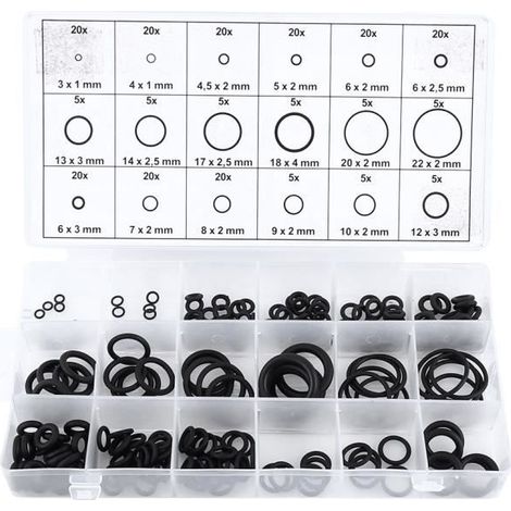225pcs assortis joints de torique en caoutchouc joint assortiment de garniture pour voiture (1/4)