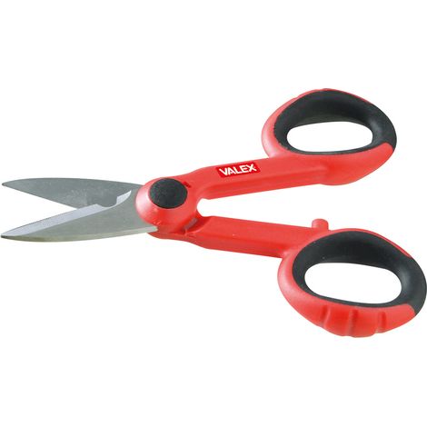 Forbici per elettricista dritte lame inox microdentate 1453147 VALEX