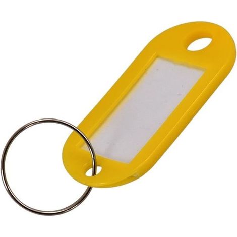 50 étiquettes d'identification porte-clés en plastique couleur variée (1/4)