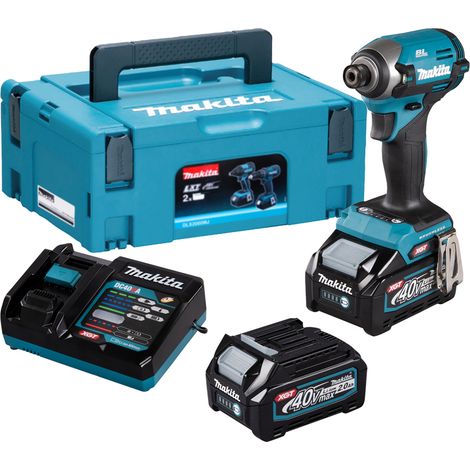 Makita TD003GA202 Taladro de impacto inalámbrico XGT 40 V / 2x 2,0 Ah batería y cargador en Makpac (1/5)