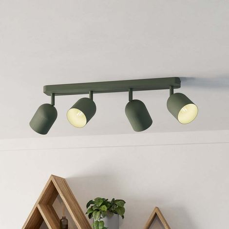 [GEBRAUCHT] B-Ware Eglo Deckenstrahler Strahler Tilston LED Lampe dimmbar dunkelgrün 58cm 4-flammg (1/2)