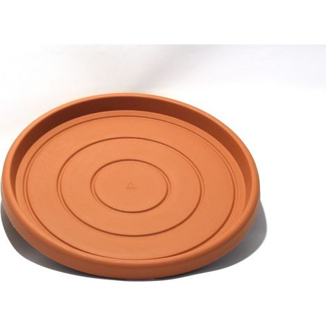 Sottovaso Circolare in Resina 38 cm. Terracotta