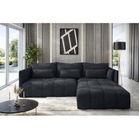 AX LIVING Gaziante Eckschlafcouch mit Bettkasten 245 cm grau