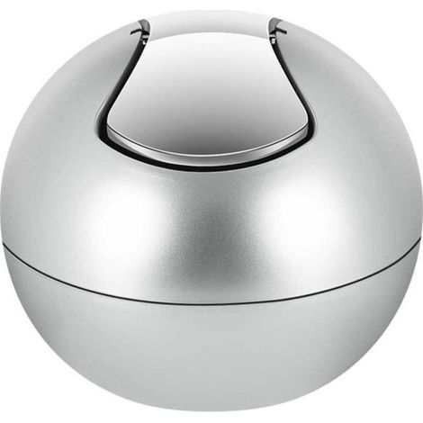 Poubelle à bascule PP BOWL 1L Gris Silver Spirella