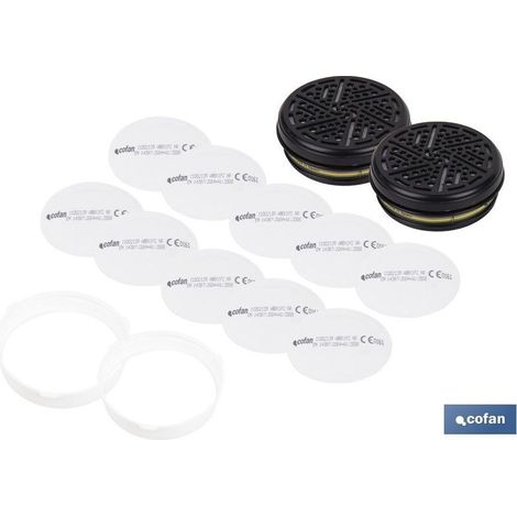 Set de Filtres Combinés 2 Uds. A1B1E1K1 + 10 Prefiltres P2 NR