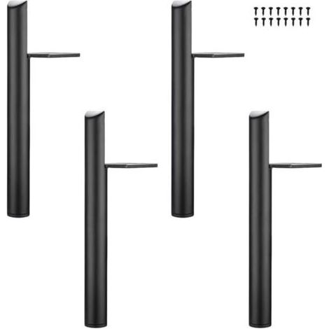 4 Pieds de Table inclinés Pieds de Meuble en métal, Pieds de Meubles, Noir, 18 cm de Haut, Base silencieuse antidérapante pour canapés, Tables et Autres Meubles (1/5)