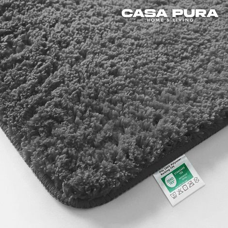 Tapis de bain Sky Uni Polyester Gris sombre 50 x 80 cm