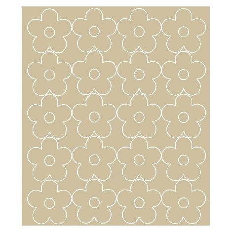 Stickers muraux fleurs, 20 pièces, beige mat