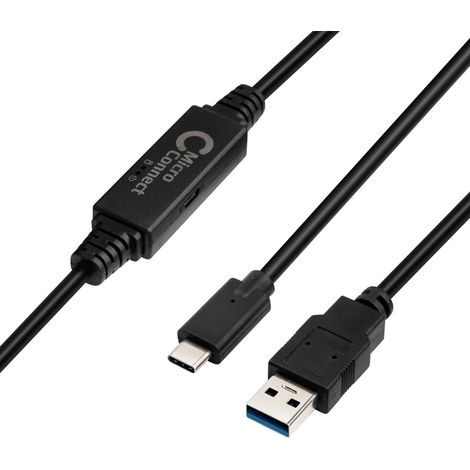 Cable MicroConnect USB3.0 A - USB-C de 5 m y 5 Gbit/s