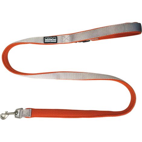Rosso: Guinzaglio Reflective Hiking in doppio nylon con imbottitura in neoprene per cani