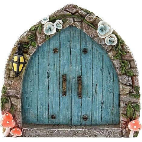 Porte de Fée Miniature, Accessoires Miniatures de Jardin Féerique pour Les Arbres Muraux de Chambre d'enfants (3) (1/5)