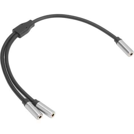 Câble adaptateur 3.5mm femelle vers 2 femelles stéréo pour casque téléphone tablette 0.98ft (1/5)