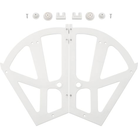 SoBuy SDA08-W Bisagra Plástica para Gabinete de Zapatos Hueco Simple Dos Capas Accesorio de Soporte para Estante del Hogar 25 x 10 x 23 cm Blanco ES