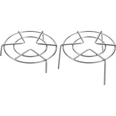 2Pcs Panier Vapeur en Acier Inoxydable de 5,1" de Diamètre pour Casseroles, Autocuiseurs Électriques, Poêles, Argent (Hauteur de 1,2"/2,8") (1/5)