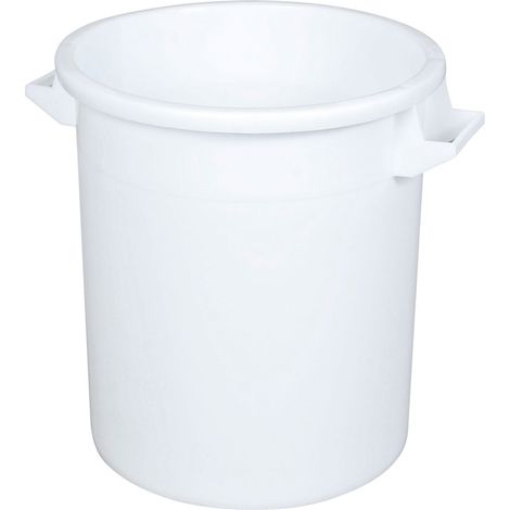BRB Rundtonne für Gewerbe & Industrie – hygienisch, stabil, stapelbar, vielseitig (weiß, 50 Liter)