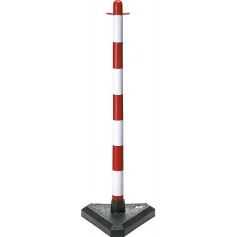 Colonnina Segnaletica con Base in Cemento per Delimitare in Pvc Altezza 90 cm