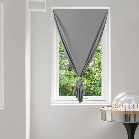 Rideau Occultant Autocollant 0,7 x 1,5 m, Gris, Store Occultant sans Percage, Film Occultant, Anti-Lumière, pour Chambre, Cuisine, Balcon (1/5)