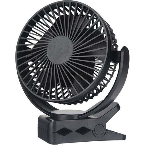 5,5-Zoll-Mini-USB-Clipventilator mit 5000-mAh-Akku, kleiner tragbarer Tischventilator, 3 Geschwindigkeitsstufen, 360°-Drehung, mit USB-Kabel, geeignet für Zuhause und Büro – Crezuo (1/5)
