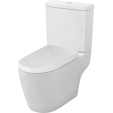 Nuie Provost Close Coupled Pan Push Button Cistern 670mm Projection - Excluding Seat (1/5)