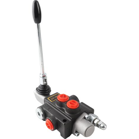 Kit vanne de régulation de débit hydraulique 1 spool double effet avec limiteur de pression réglable levier de commande accessoire tracteur (1/5)