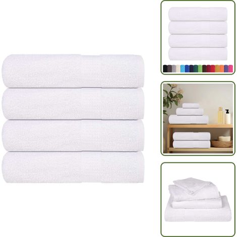 Handtücher 4 Stk. Weiß 50x100 cm 360 g/m² 100% Baumwolle - Handtuch - Handtücher - Badetuch - Gesichtstuch (1/5)