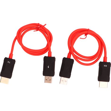 Émetteur-récepteur sans fil 2,4G 5GHz miroir d'écran 1080P HD noir câble interface multimédia HD sans fil pour ordinateurs portables smartphones caméras (1/5)