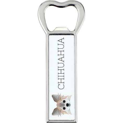 Chihuahua de pelo largo: abridor de botellas con foto e inscripción para cerveza Art-Dog (1/5)