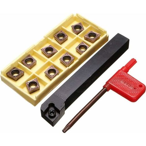 12x100mm Porte-Outil de Tournage de Tour avec 10 CCMT09T304-PM Inserts en Carbure 1 Manuel d'instructions (1/5)