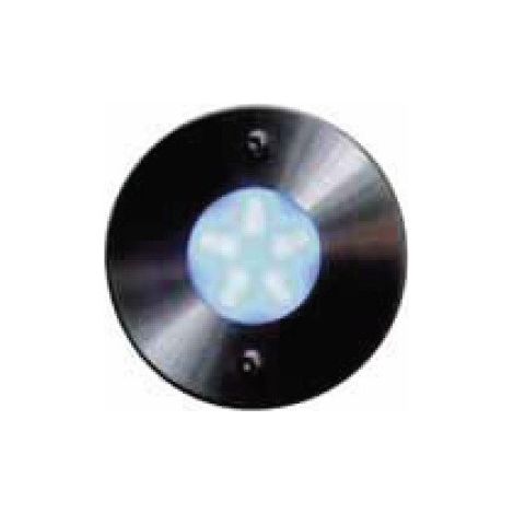 Encastré mural LED 26W rond Ø 82mm acier brossé diffuseur verre lumière blanc chaud avec alimentation 230V IP20 EVANS (1/2)