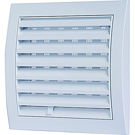GRIGLIA QUADRA CON RETE IN ABS BIANCA 190X190 MM - IMBOCCO ø125   VECAM-CO S.P.A