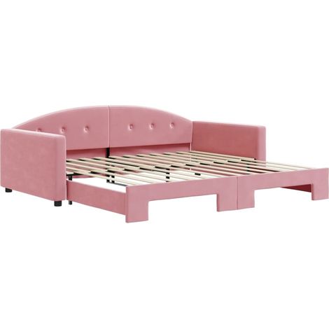 Maison Exclusive - Divano Letto con Letto Estraibile Rosa 100x200 cm in Velluto (1/5)