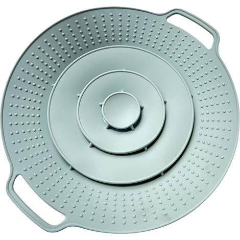 Ø 30 cm Anti-Spill and Anti-Splash Lid for Cookware Heat Resistant Silicone Cookware and Microwave Dishwasher Safe (Green) (1/5)