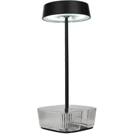 Nachttischlampe, Schlafzimmertischlampe mit 3 einstellbaren Helligkeitsfarben, Zimmerpflanzenlampe, batteriebetriebene, kabellose Lampe (1/5)